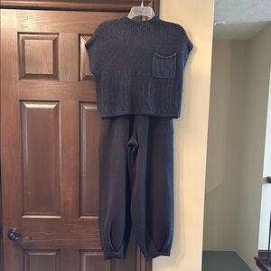 Chic Black Knit Jumpsuit